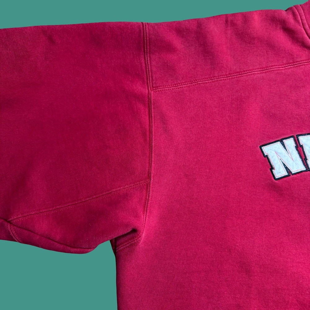 Adidas Nebraska Huskers Sweatshirt XL Red Embroidered NCAA College Vintage Y2K - Picture 6 of 16